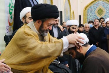مراسم عمامه گذاری جمعی از طلاب حوزه های علمیه استان اردبیل