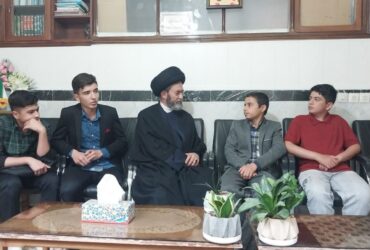 دیدار صمیمانه آیت الله عاملی با اعضای هیات «نوجوانان منتظر»