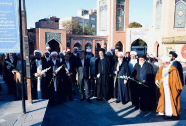 حضور آیت‌الله اعرافی در یادمان شهدای گمنام