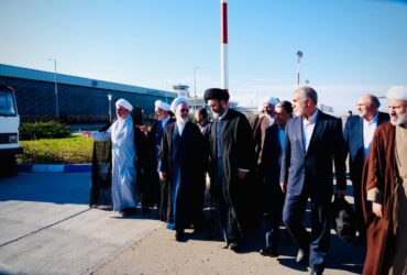 استقبال از آیت الله اعرافی در سفر به اردبیل